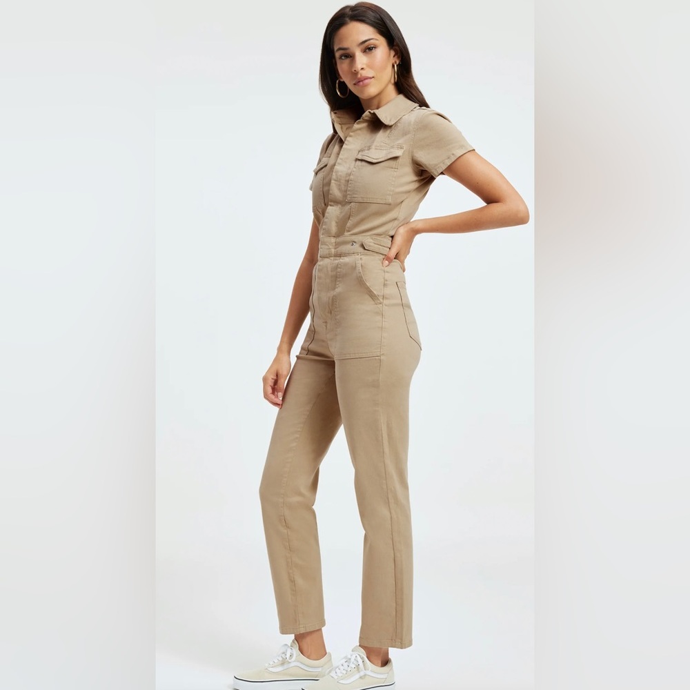 Good American Fit For Success Jumpsuit Khaki - L
